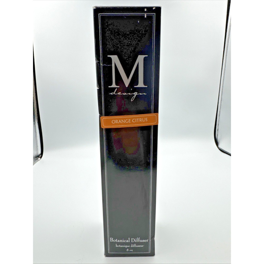 NIB Orange Citrus Fragrance Diffuser  W/7 Rattan Reeds 8‎ oz  Botanicals